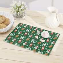 Load image into Gallery viewer, Christmas Poodle Pattern Glass Cutting Board
