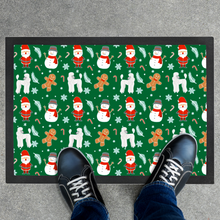 Load image into Gallery viewer, Christmas Poodle Pattern Door Mat by Poodle World
