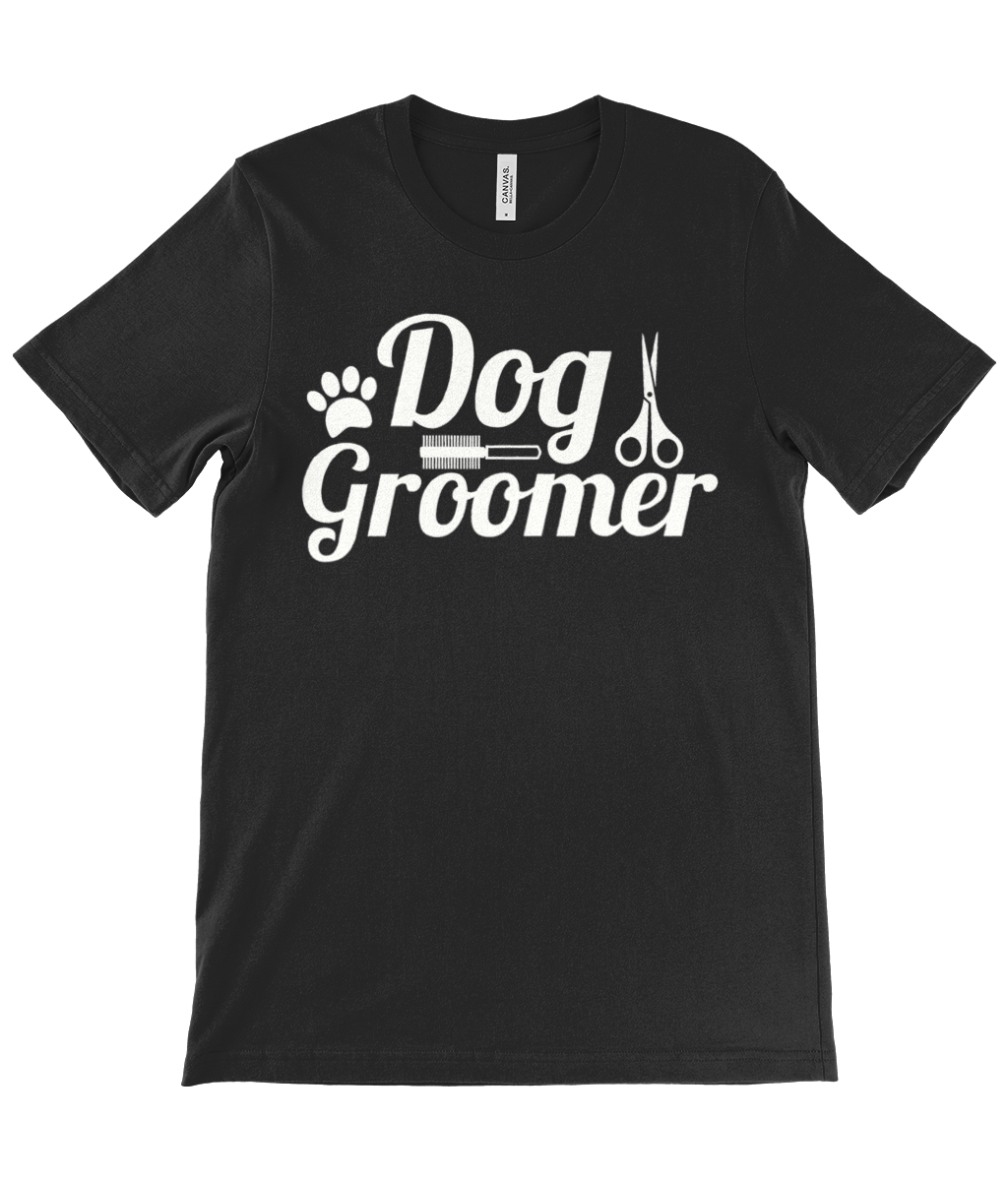 'Dog Groomer' Black Short Sleeve Poodle World T-Shirt
