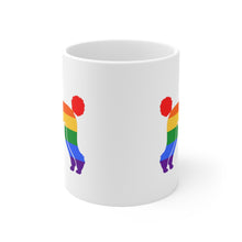Load image into Gallery viewer, Gay Pride Rainbow Poodle World Ceramic Mug
