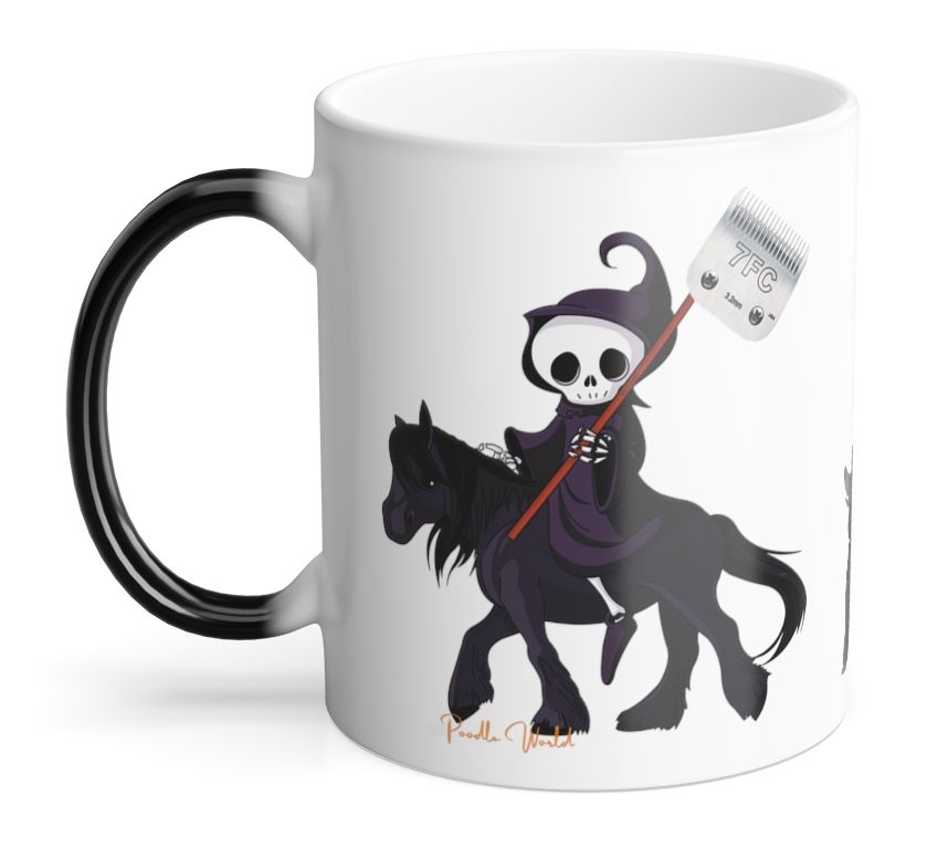 Grim Reaper Horseman with #7 Blade Dog Groomer's MAGIC Mug