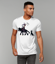 Load image into Gallery viewer, Grim Reaper Horseman with #7 Blade Dog Groomer&#39;s Unisex T-Shirt
