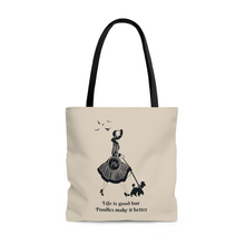 Load image into Gallery viewer, &#39;Life Is Good but Poodles Make It Better&#39; Tote Bag by Poodle World
