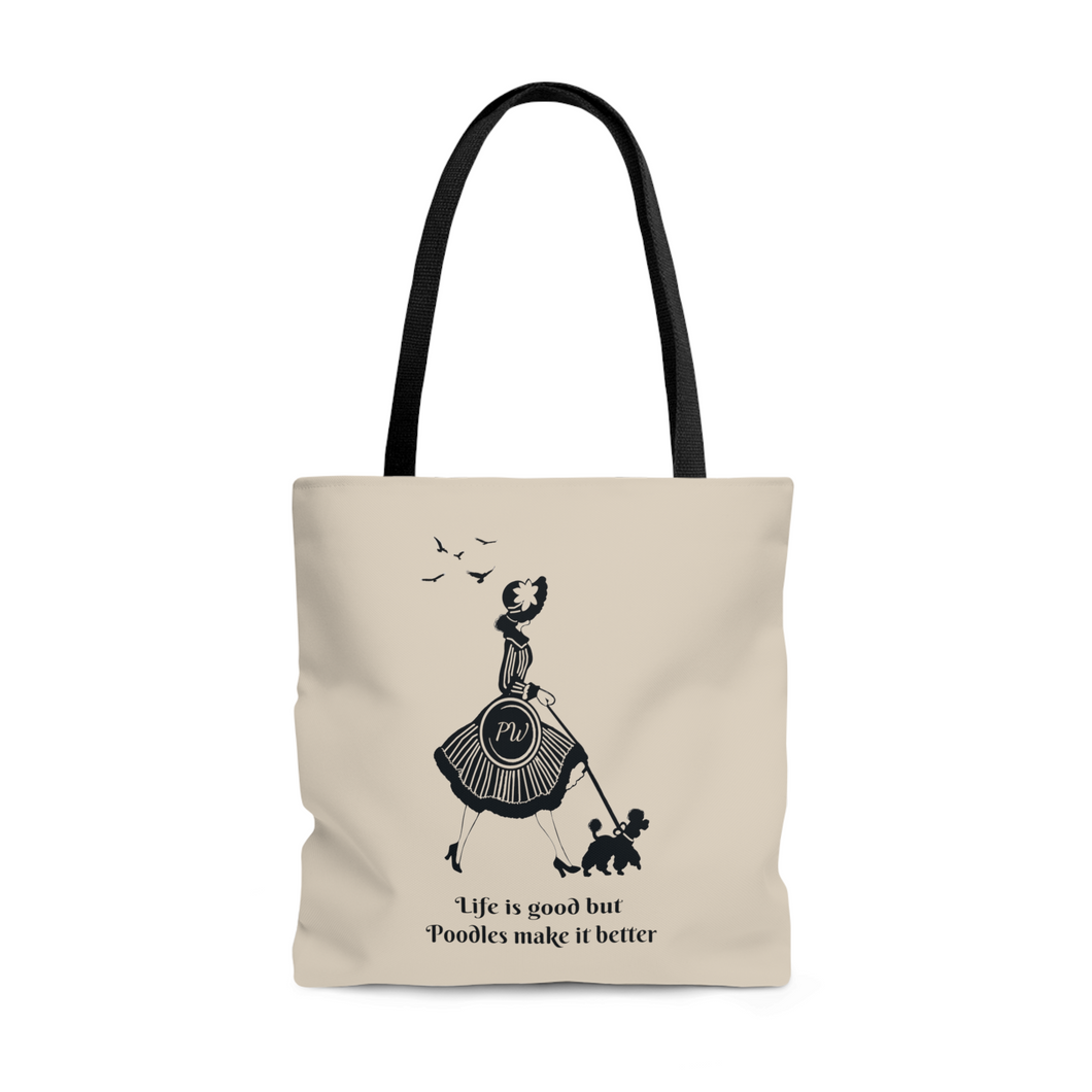 'Life Is Good but Poodles Make It Better' Tote Bag by Poodle World