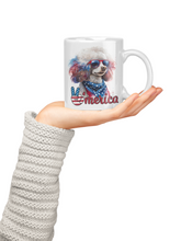 Load image into Gallery viewer, Patriotic Poodle USA Ceramic Mug by Poodle World
