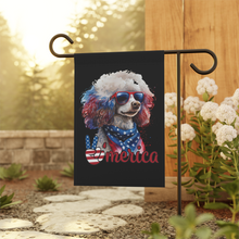 Load image into Gallery viewer, Patriotic Poodle USA Garden &amp; House Banner
