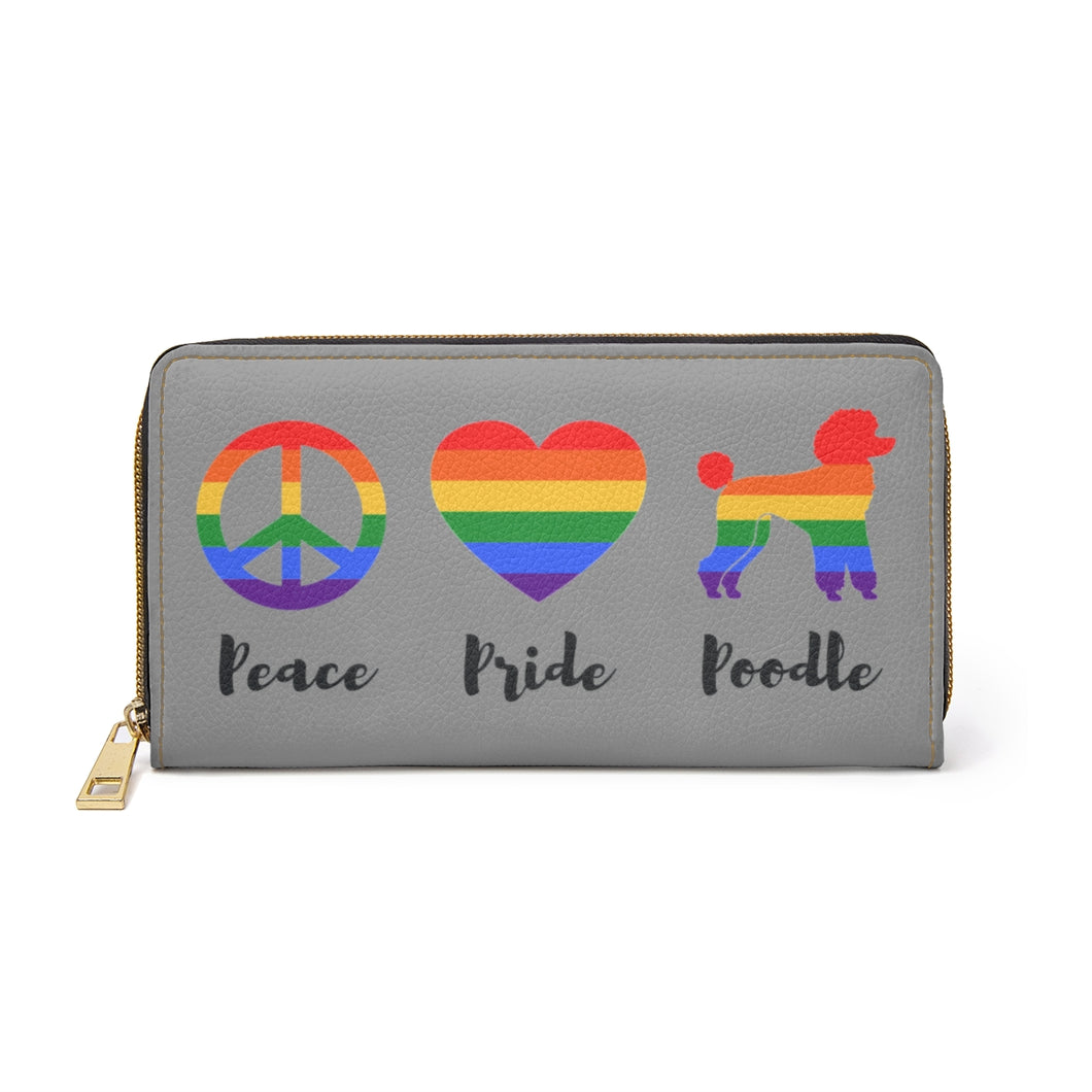 'Peace Pride Poodle' Zipper Wallet Purse by Poodle World