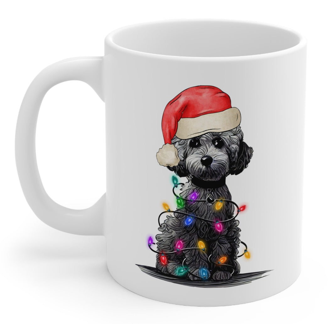 Poodle Puppy Christmas Mug by Poodle World