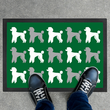 Load image into Gallery viewer, Poodle Pattern Green Door Mat by Poodle World
