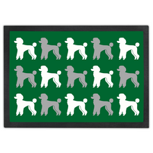 Load image into Gallery viewer, Poodle Pattern Green Door Mat by Poodle World
