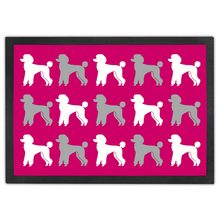 Load image into Gallery viewer, Poodle Pattern Pink Door Mat by Poodle World
