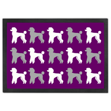 Load image into Gallery viewer, Poodle Pattern Purple Door Mat by Poodle World
