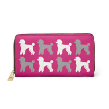Load image into Gallery viewer, Poodle Pattern Pink Zipper Wallet by Poodle World
