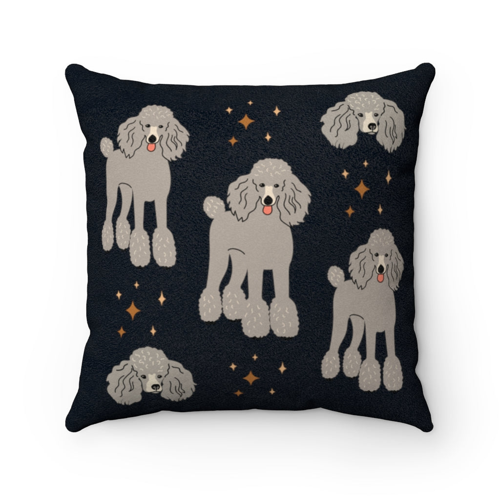 Poodle World 'Starry Night' Faux Suede Throw Pillow