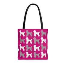 Load image into Gallery viewer, Poodle Pattern Pink Tote Bag by Poodle World
