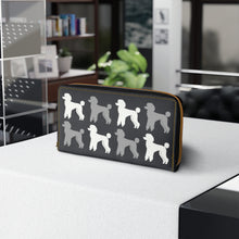 Load image into Gallery viewer, Poodle Pattern Black Zipper Wallet by Poodle World
