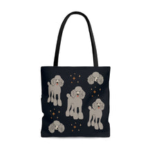 Load image into Gallery viewer, Poodle World &#39;Starry Night&#39; Black Tote Bag
